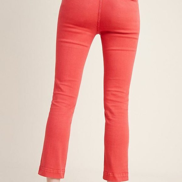 NWT Anthropologie Pilcro High-Rise Demin Legging Capri in Watermelon - 28/Sz 6 - Picture 6 of 11